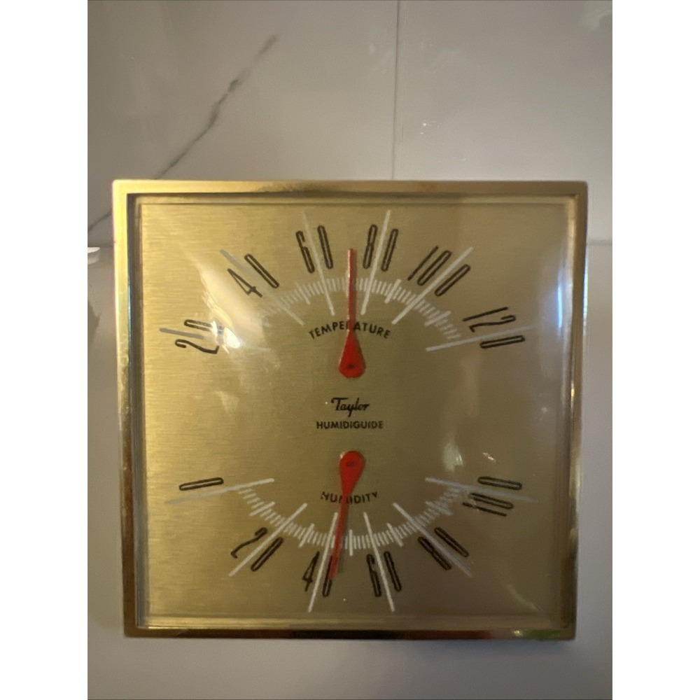 Vintage Taylor Weather Station  Temperature And Barometer Gauge-  Working